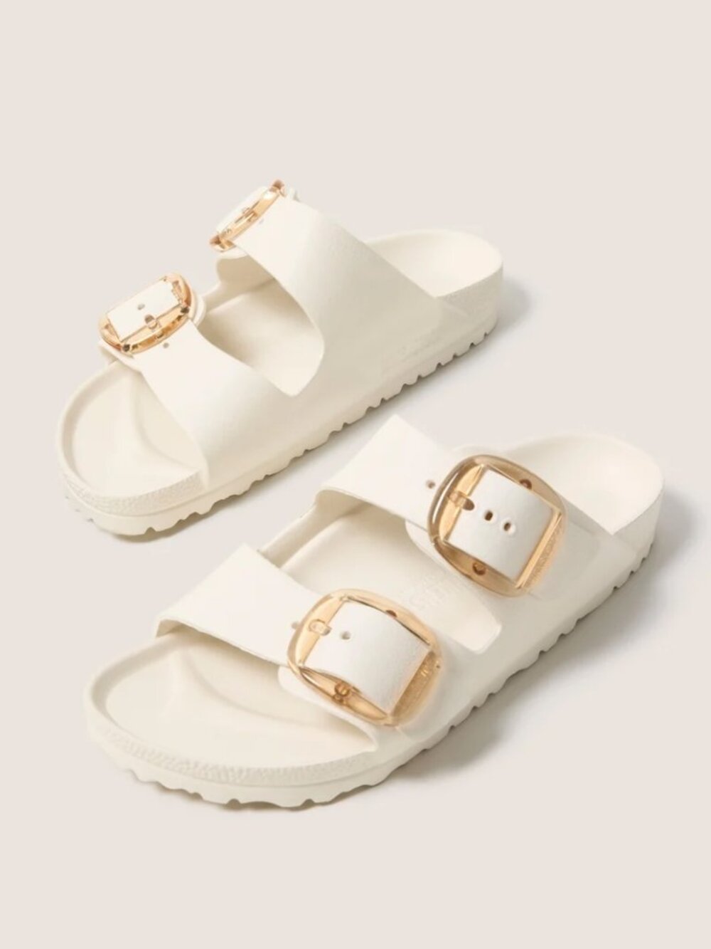 EUC Birkenstock Arizona EVA Eggshell Big Buckle Sandals Size 39